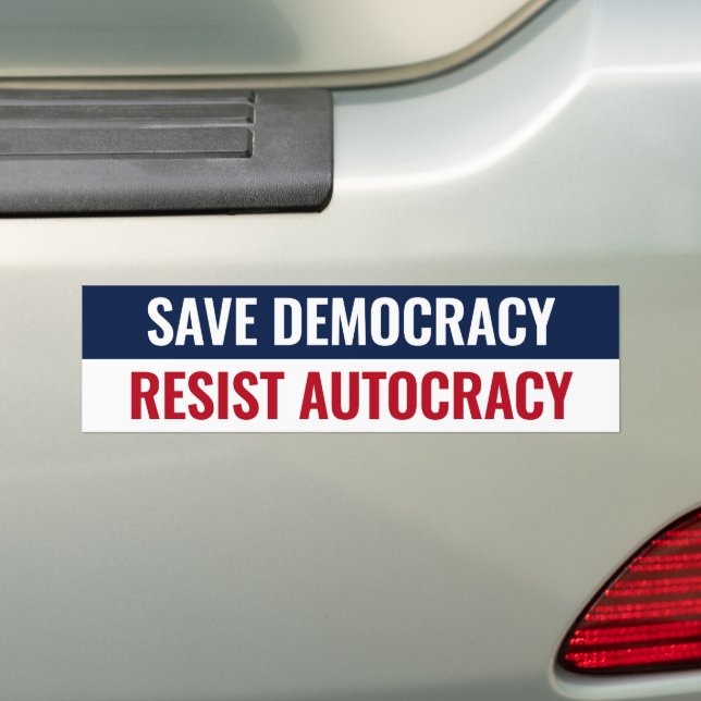 Rettend Demokratie widersetzt Autokratie - Anti Tr Autoaufkleber (Auf Auto)