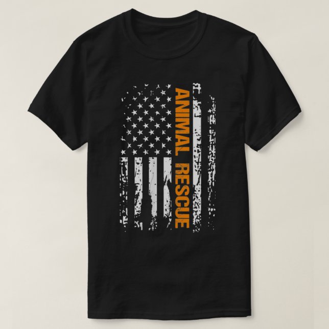 Rettend Gif von weiblichen Tieren Rettung im Rücke T-Shirt (Design vorne)