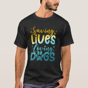 Rettend Hunde lieben - Krankenschwester und Hund L T-Shirt
