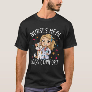 Rettend Hunde lieben - Krankenschwester und Hund L T-Shirt