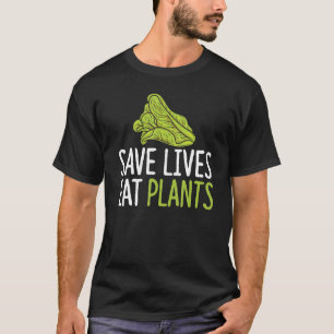 Rettend Lebende essen Pflanze Vegan Salat Lebensmi T-Shirt