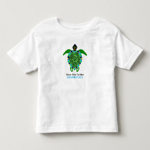 Rettend Meeresschildkröten - bedrohte Tiergrafik Kleinkind T-shirt