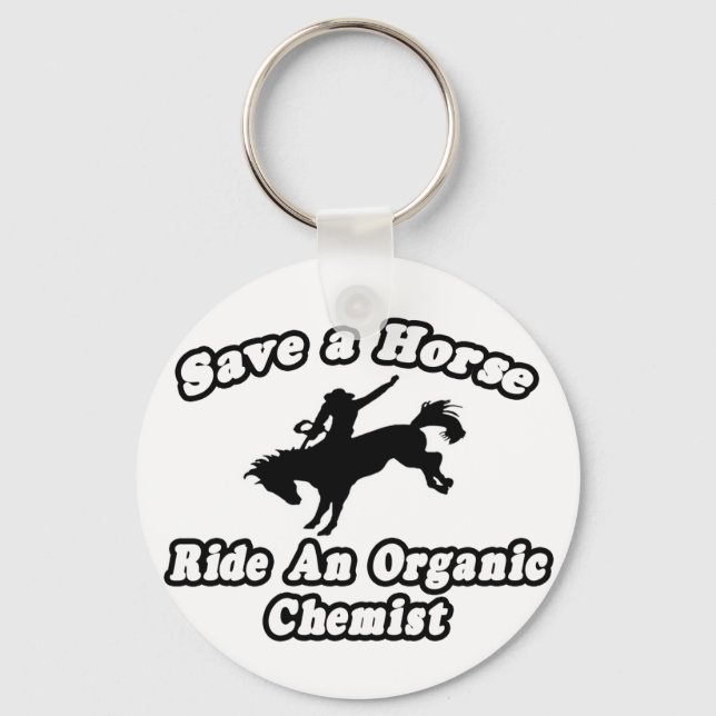 Rettend Pferd, Bio Chemist reiten Schlüsselanhänger (Vorderseite)