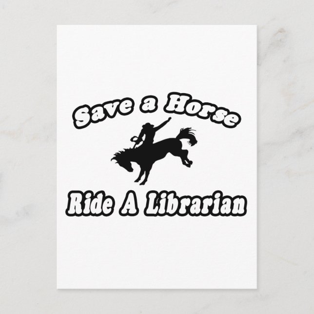 Rettend Pferd, librarisch reiten Postkarte (Vorderseite)
