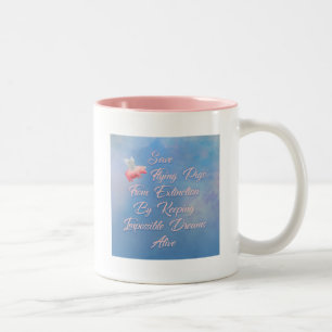 Rettend Schweine Zweifarbige Tasse