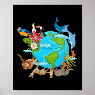 Rettend Tier Earth Day Poster