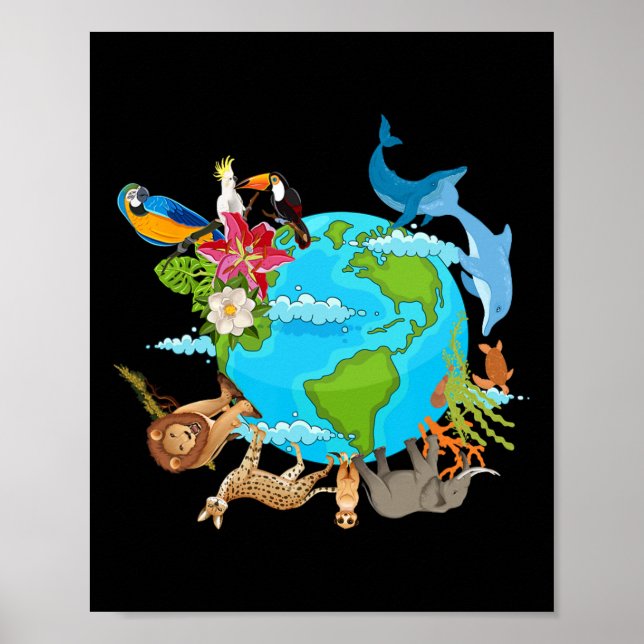 Rettend Tier Earth Day Poster (Vorne)