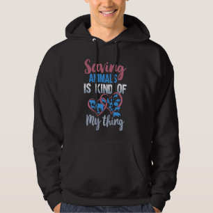 Rettend Tiere sind meine Rettung von Wildtieren Hoodie