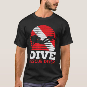 Retter Taucher Tauche Hinab Aquaholic Tauchen Ozea T-Shirt