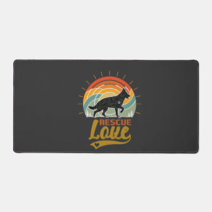 Retterliebe Hund Retro Sonnenuntergang Bäume Schreibtischunterlage