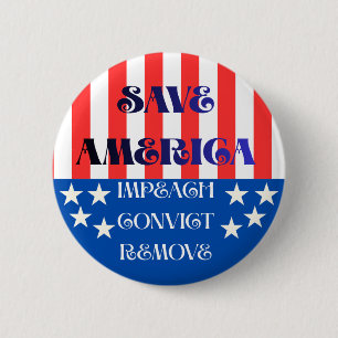 Rettet-Amerika-Anstecknadel Button