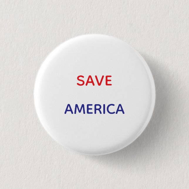 Rettet Amerika kleine runde Knöpfe Button (Vorderseite)
