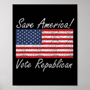 Rettet Amerika, stimmt für Republikaner Trump Poster