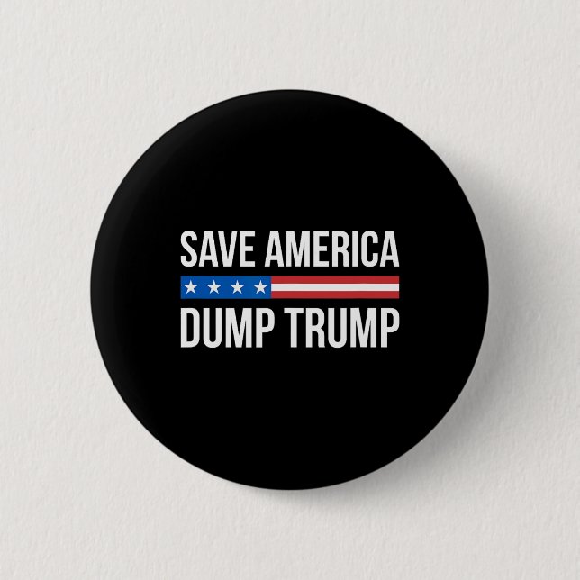 Rettet Amerika - Weg mit Trump -  Button (Vorderseite)
