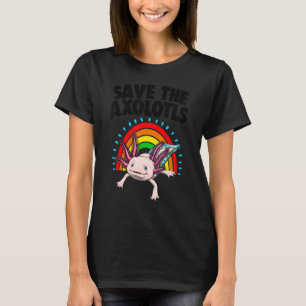 Rettet den Axolotl Regenbogen Frauen Mexikanischer T-Shirt