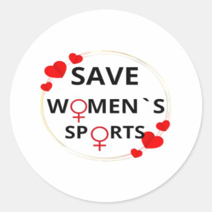 Rettet den Klassiker des Frauensports Runder Aufkleber