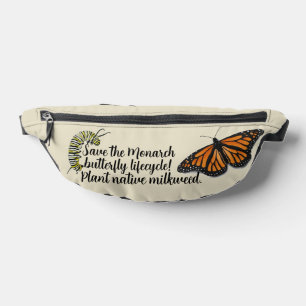 Rettet den Lebenszyklus des Monarch-Schmetterlings Bauchtasche