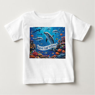 Rettet den Ozean bitte Baby T-shirt