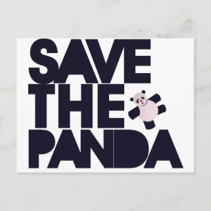 Rettet den Panda Bären Postkarte