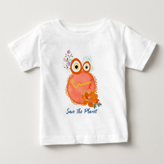 Rettet den Planeten Baby T-shirt (Vorderseite)