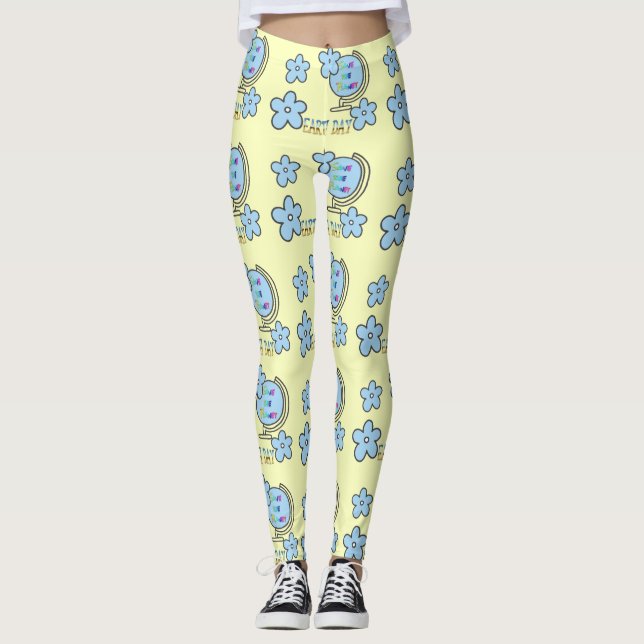Rettet den Planeten-Erde-Globus Leggings (Vorderseite)