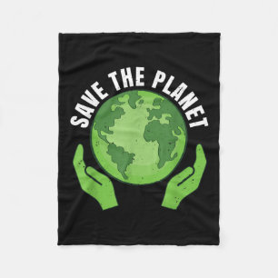 Rettet den Planeten Klimaschutz, schützt die Natur Fleecedecke