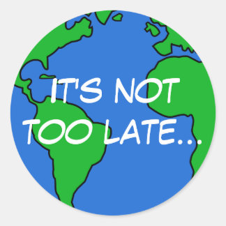 Rettet den Planeten Runder Aufkleber