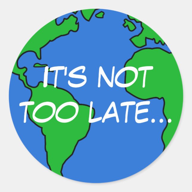 Rettet den Planeten Runder Aufkleber (Vorderseite)