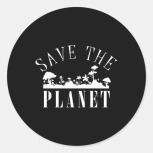 Rettet den Planeten-Umweltschutz-Tag Runder Aufkleber