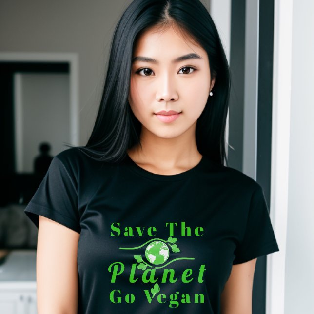 Rettet den Planeten Veganen T - Shirt der Frauen (Von Creator hochgeladen)