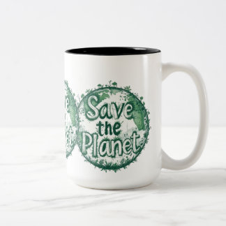 Rettet den Planeten Zweifarbige Tasse