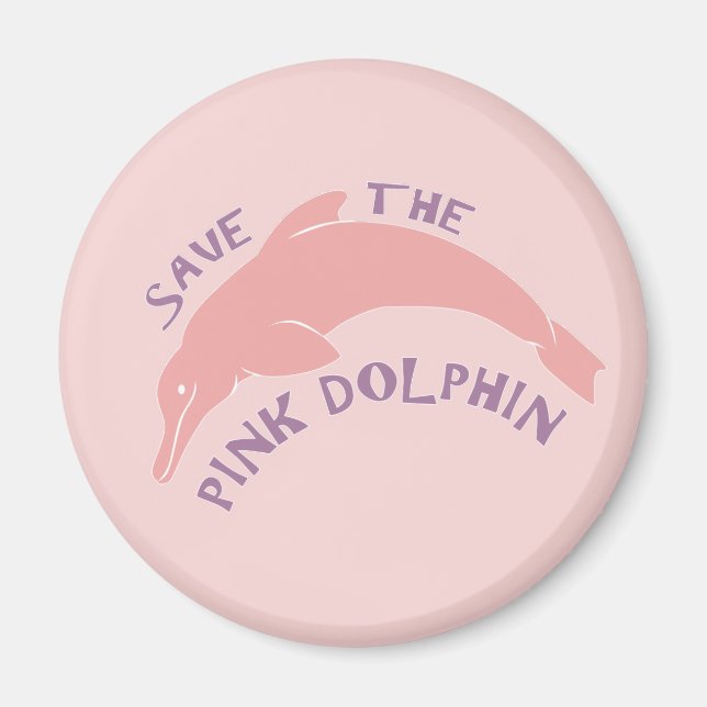 Rettet den rosa Delfin Magnet (Vorne)