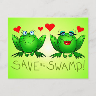 Rettet den Sumpf Twitchy und Beulah Green Postkarte