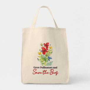 Rettet die Bienen Blumen-Tasche Tragetasche