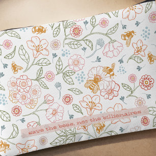 Rettet die Bienen Florale Reise-Tasche Accessoire- Zubehörtasche