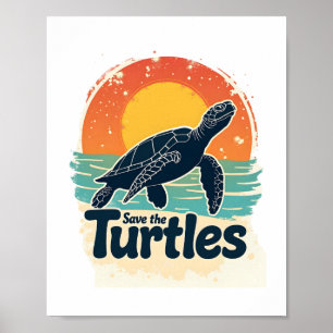 Rettet Die Schildkröten Tierschutz Meeresschildkrö Poster