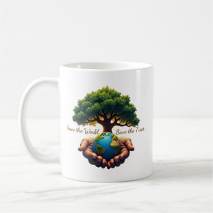Rettet die Welt, rettet die Bäume Kaffeetasse