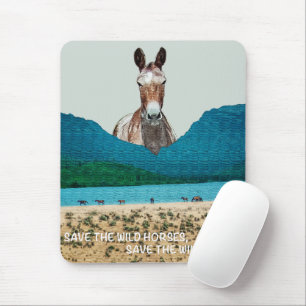 Rettet die Wildpferde, rettet die Wildnis Mousepad