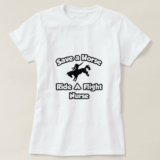 Rettet ein Pferd, reist ein Flugkurier T-Shirt (Design vorne)