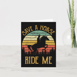 Rettet ein Pferdereiten Cowboy Cowgirl Southern We Karte