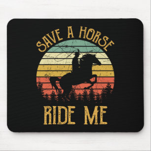 Rettet ein Pferdereiten Cowboy Cowgirl Southern We Mousepad