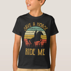 Rettet ein Pferdereiten Cowboy Cowgirl Southern We T-Shirt