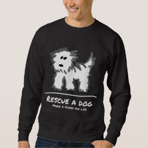 Rettet einen Hund, Adoptier nicht kaufen! tierisch Sweatshirt