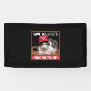 Rettet eure Haustiere, stimmt für Trump, US-Wahl Z Banner