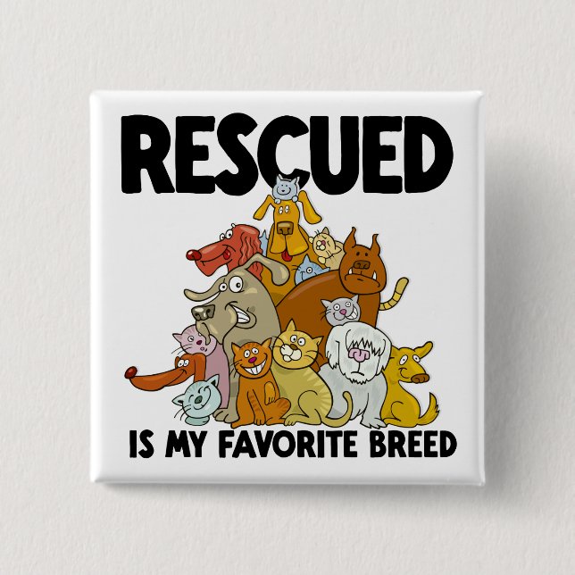 Rettet Hund und Katze ist meine Lieblingszucht Button (Vorderseite)
