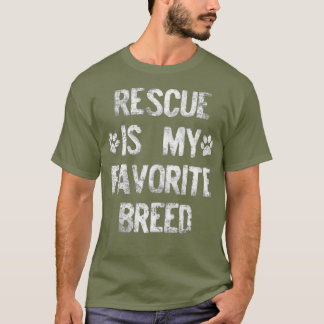 Rettet Hunde Rettung ist meine Lieblingsrasse Weiß T-Shirt