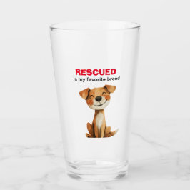 Rettet ist mein Lieblingshunddesign Glas