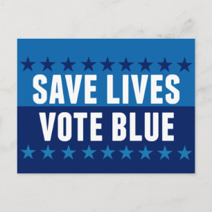 Rettet Leben Wählt Blau 2026 Wahl Postkarte