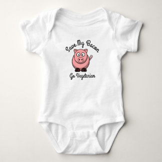 Rettet mein Bacon Werdet Vegetarier Baby Strampler