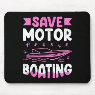 Rettet Motorbootfahren Brustkrebs Mousepad